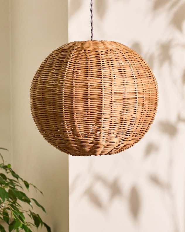 Roscoe Rattan Round Easy Fit Ceiling Shade