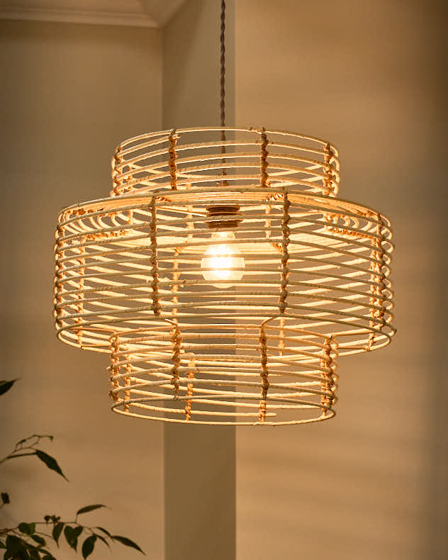 Light Shade - Rattan Easy Fit Ceiling Shade