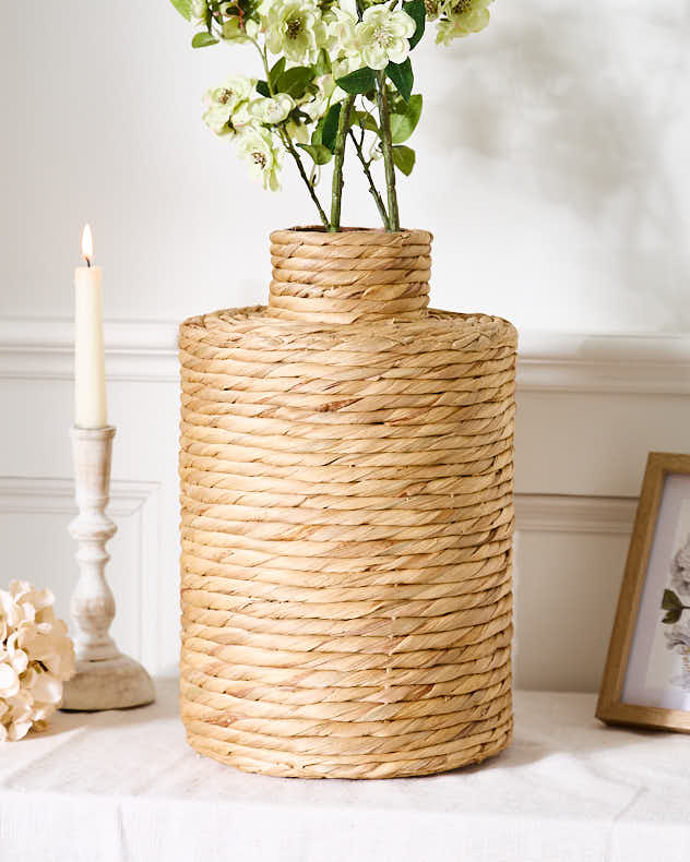 Natural Water Hyacinth Vases - Lakelyn Water Hyacinth Stem Vase