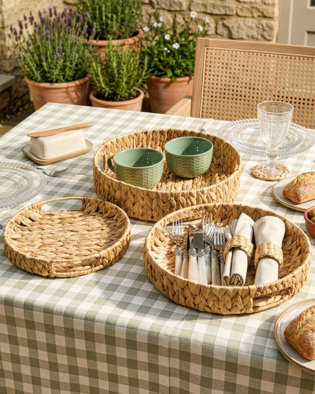 Small Natural Water Hyacinth Accessories Tray - Water Hyacinth Tray