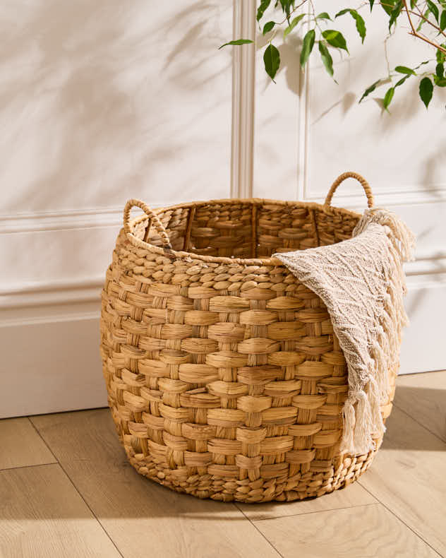 Baskets L - Lakelyn Water Hyacinth Round Basket