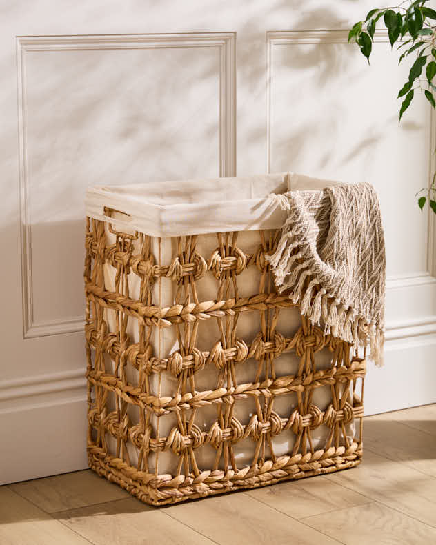 Lakelyn Water Hyacinth Lined Basket