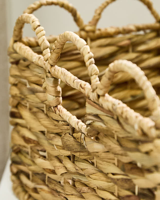 Storage Baskets - Water Hyacinth Scalloped Storage Baskets