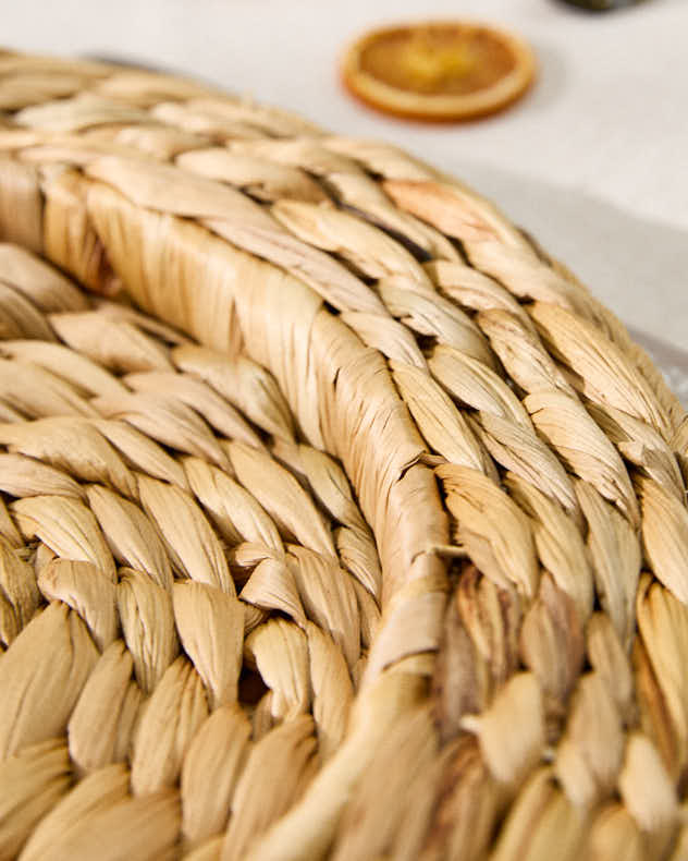 Set of 2 Water Hyacinth Charger Plates