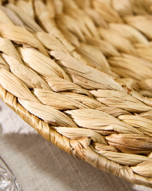 Set of 2 Water Hyacinth Charger Plates