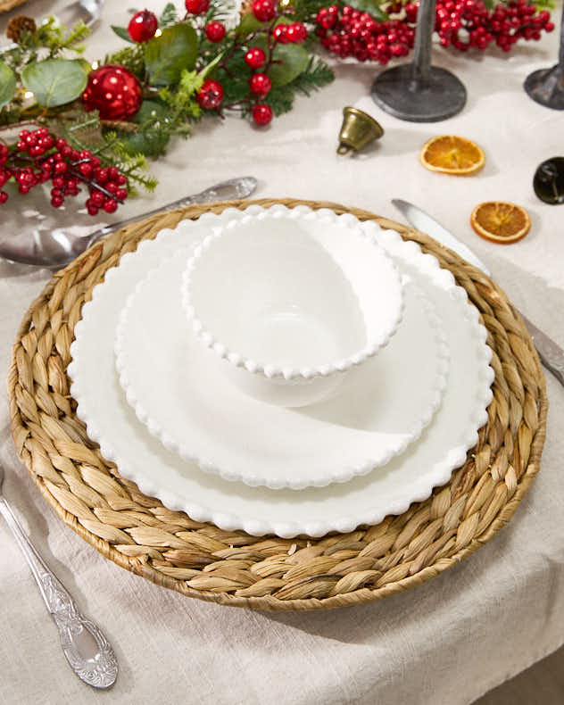 Set of 2 Water Hyacinth Charger Plates