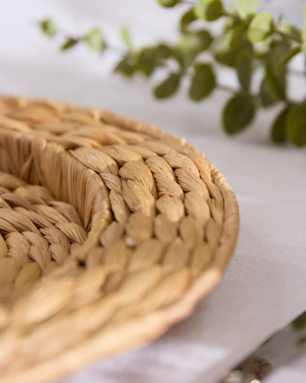 Plates - Set of 2 Water Hyacinth Charger Plates