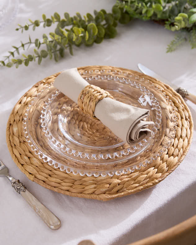 Plates - Set of 2 Water Hyacinth Charger Plates