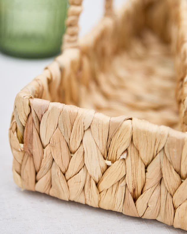 Accessories Tray - Rectangular Water Hyacinth Tray