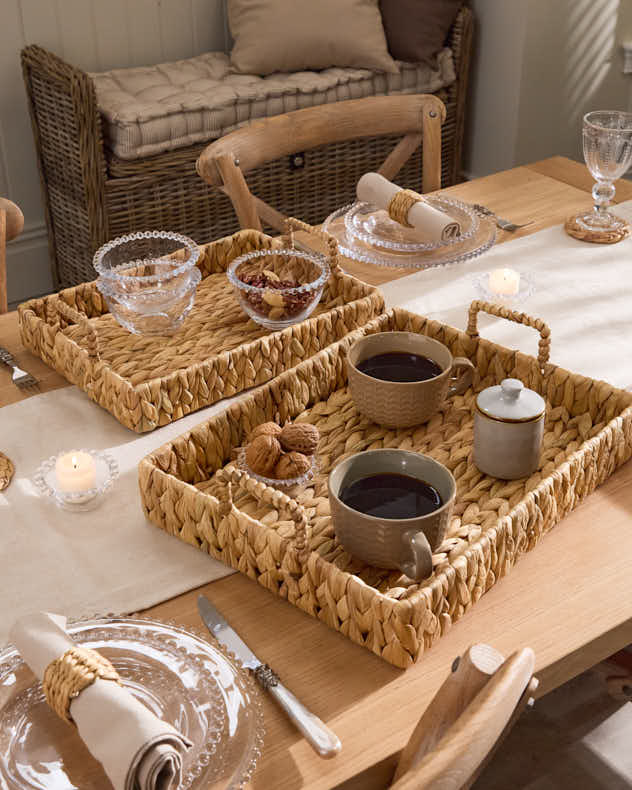 Rectangular Water Hyacinth Tray