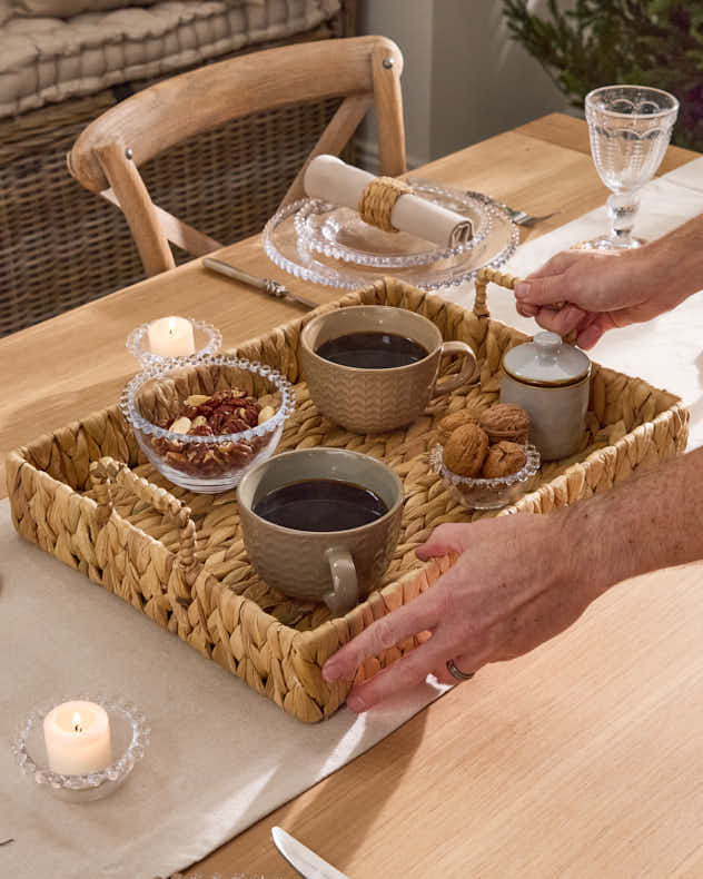 Rectangular Water Hyacinth Tray