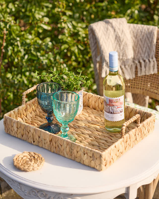 Accessories Tray Small - Rectangular Water Hyacinth Tray