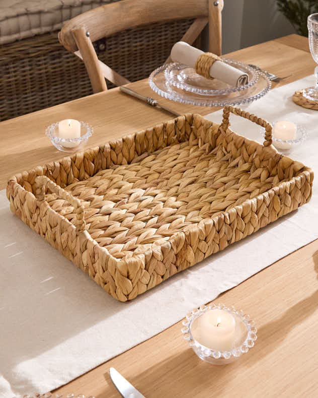 Rectangular Water Hyacinth Tray