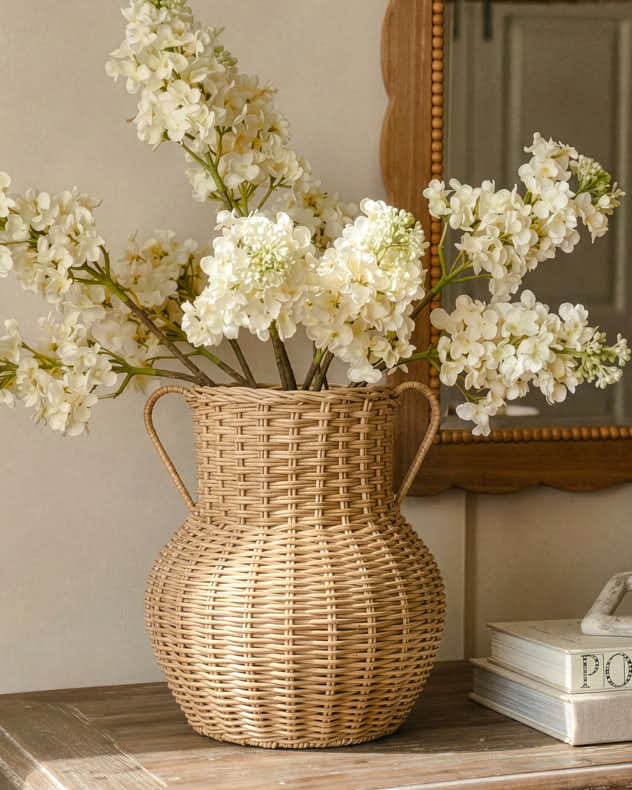 Natural Wicker Vases - Wicker Urn Vase