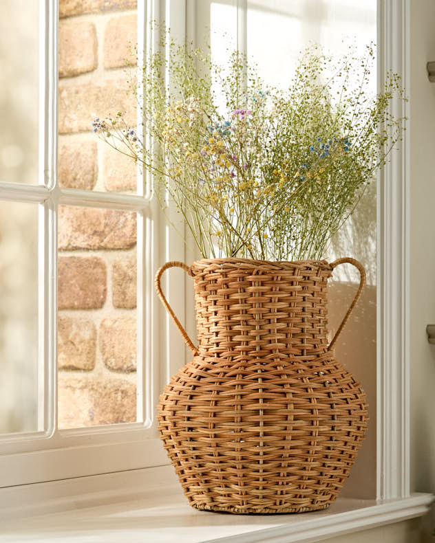 Wicker Urn Vase