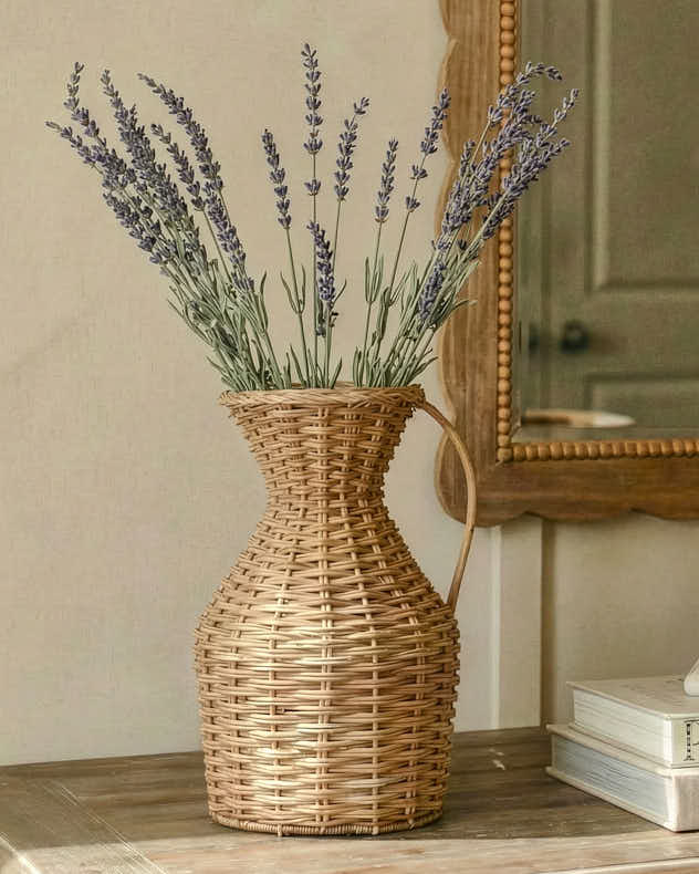 Roscoe Rattan Urn Vase