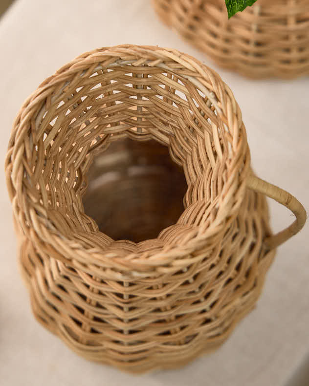 Roscoe Rattan Urn Vase