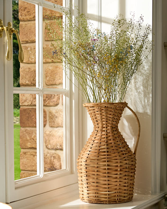 Roscoe Rattan Urn Vase