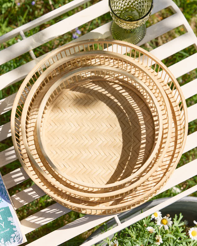 Accessories Tray - Set of 3 Bamboo Nesting Trays