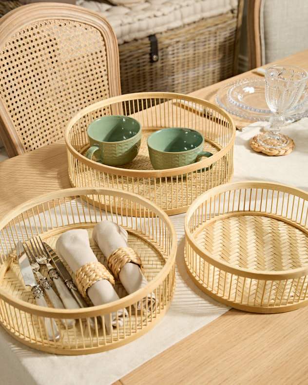Set of 3 Bamboo Nesting Trays