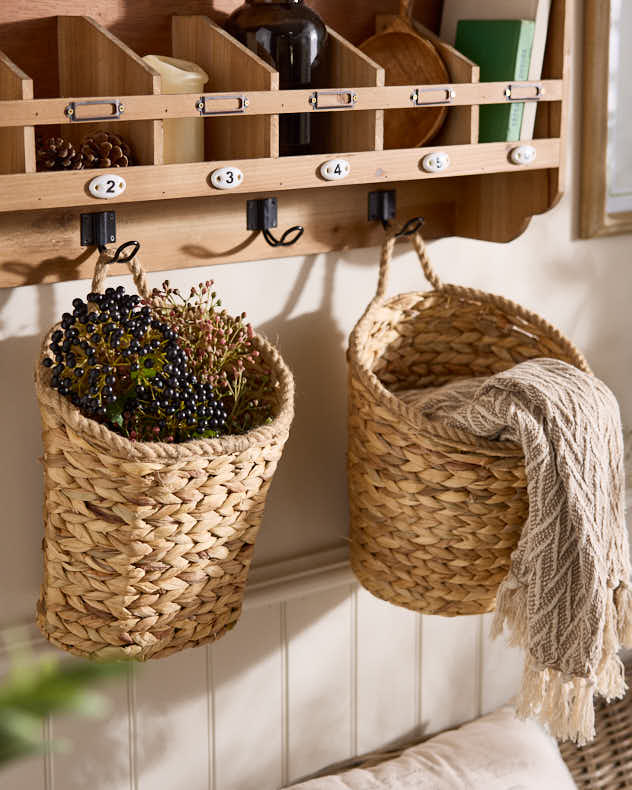 Rope Finish Hyacinth Wall Baskets