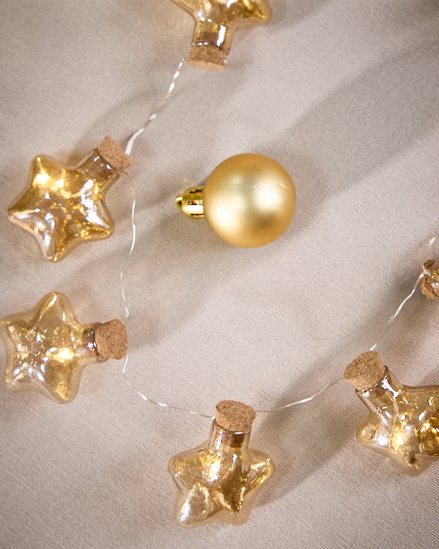 Garlands - LED Glass Star String Lights