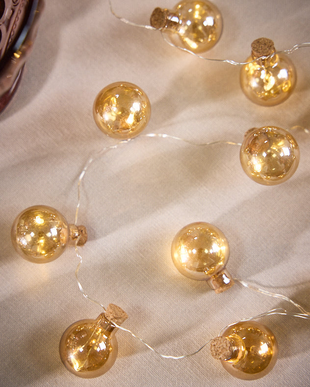 15m LED Glass Ball String Lights