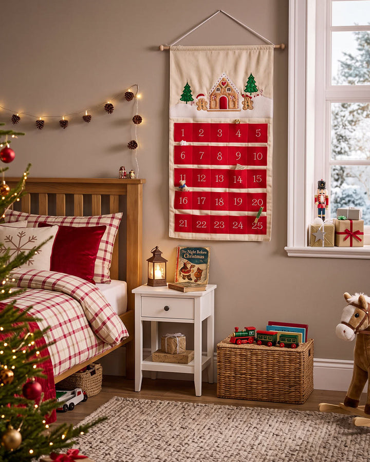 Gingerbread Hanging Fabric Advent Calendar
