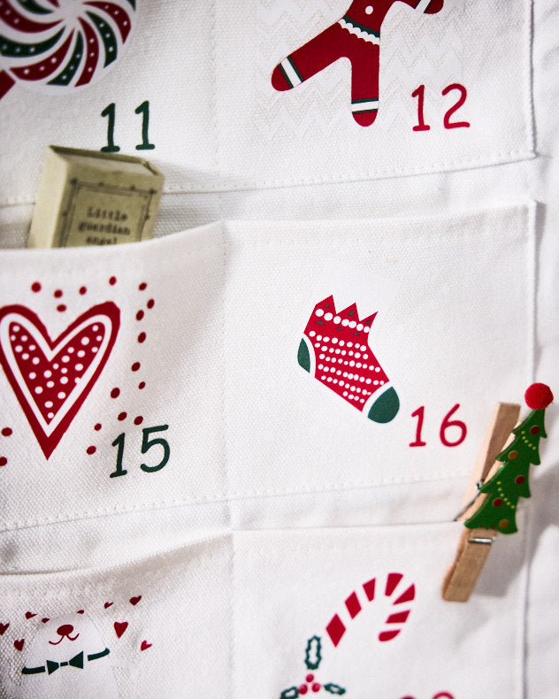 24 Days Hanging Advent Calendar closeup