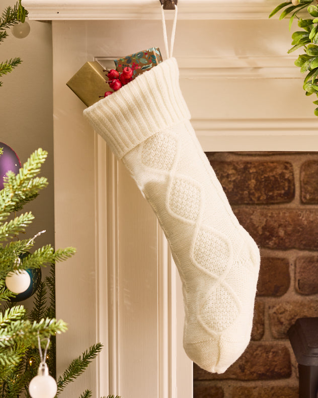 Cable Knit Christmas Stockings