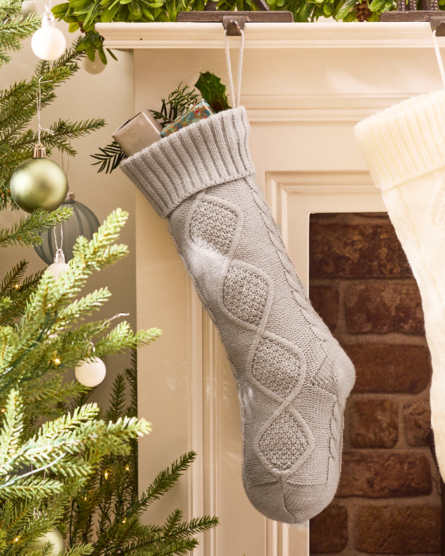 Cable Knit Christmas Stockings