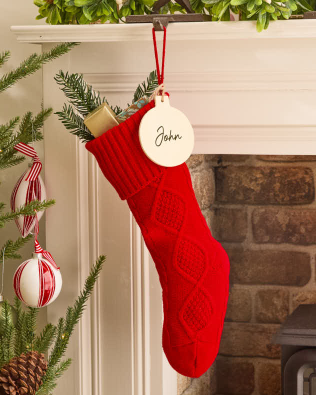 Stockings - Personalised Cable Knit Christmas Stockings