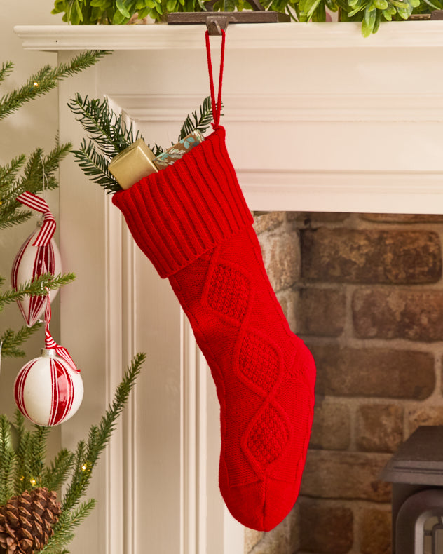 Cable Knit Christmas Stockings