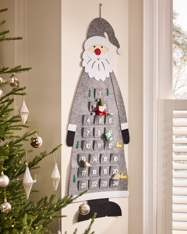 Grey Polyester Advent Calendars - Hurry Up Santa Giant Advent Calendar