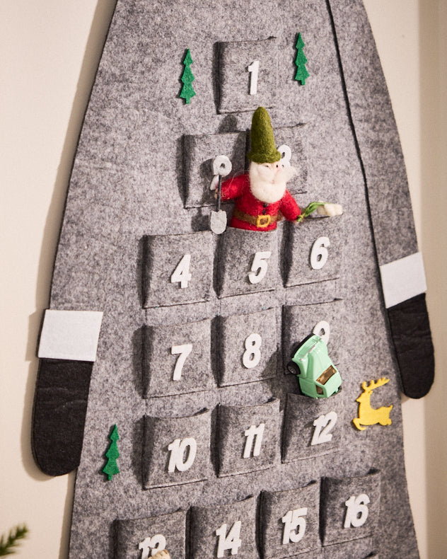 Advent Calendars - Personalised Grey Santa Giant Advent Calendar