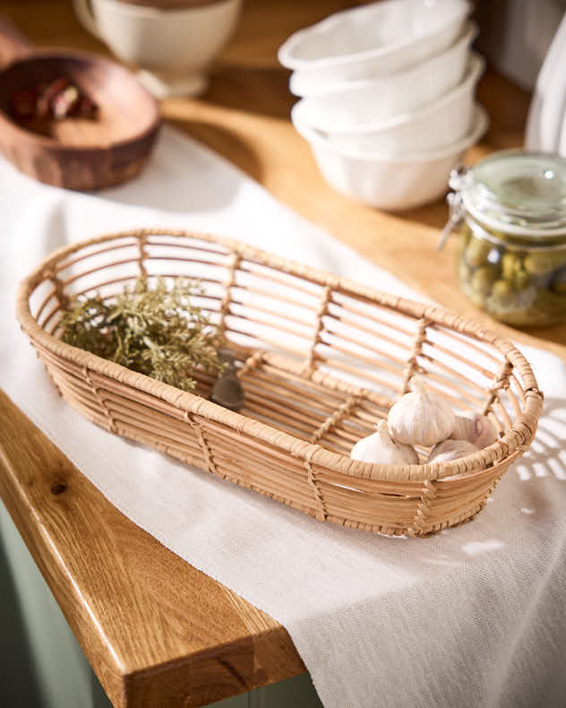 Roscoe Long Rattan Basket