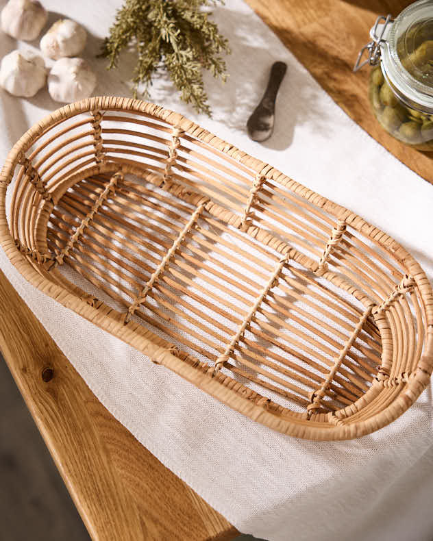 Roscoe Long Rattan Basket