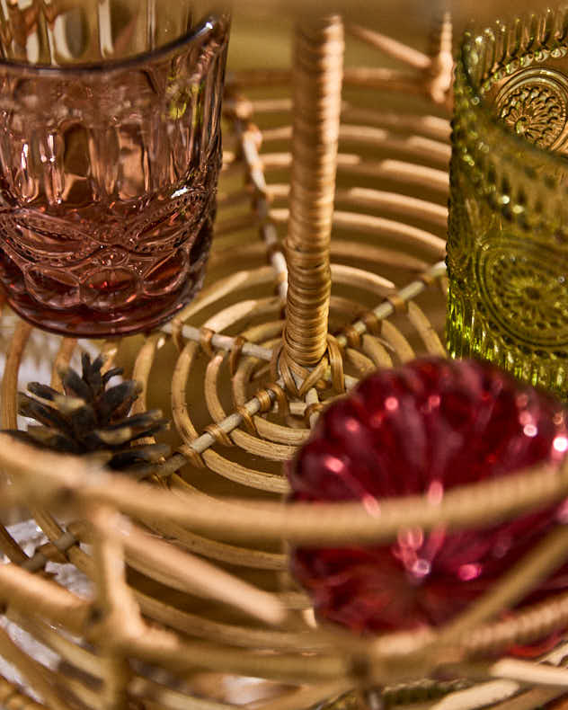 Three Tier Rattan Storage Tower