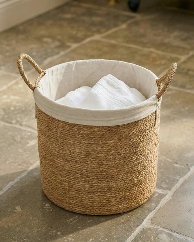 Baskets Set of Both - Lined Seagrass Basket