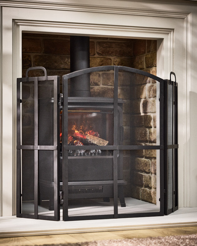 Panelled Fire Guard with Handles