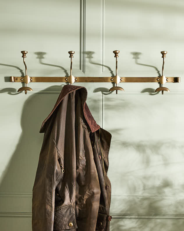 Hook Board - Duke Antique Brass Metal Wall Hooks