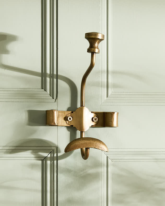 Hook Board 2 Hooks - Duke Antique Brass Metal Wall Hooks