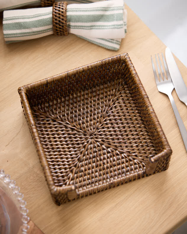 Premium Natural Rattan Napkin Holder