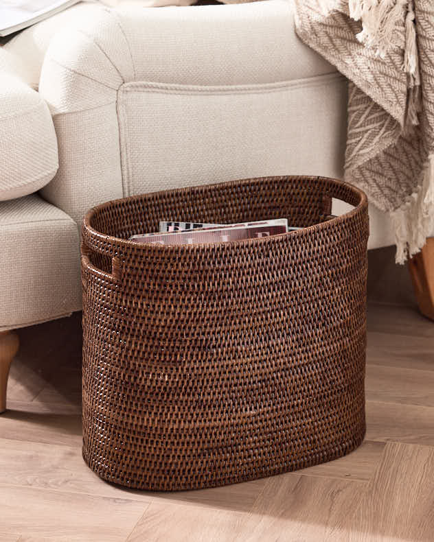 Premium Rattan Magazine Basket
