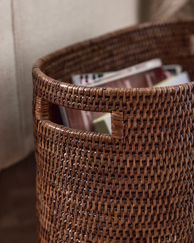 Premium Rattan Magazine Basket