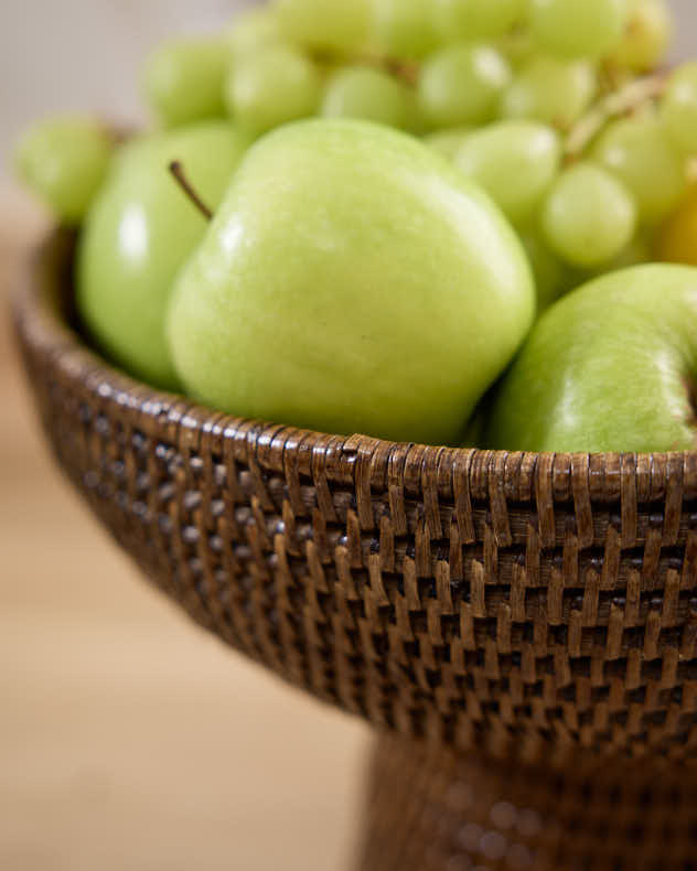 Brown Rattan Fruit Bowl