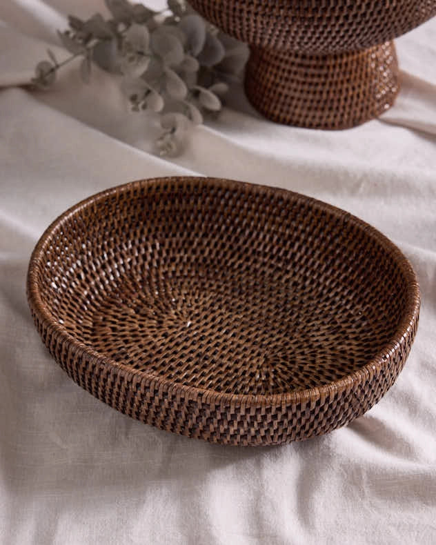 Rattan Rounded Basket