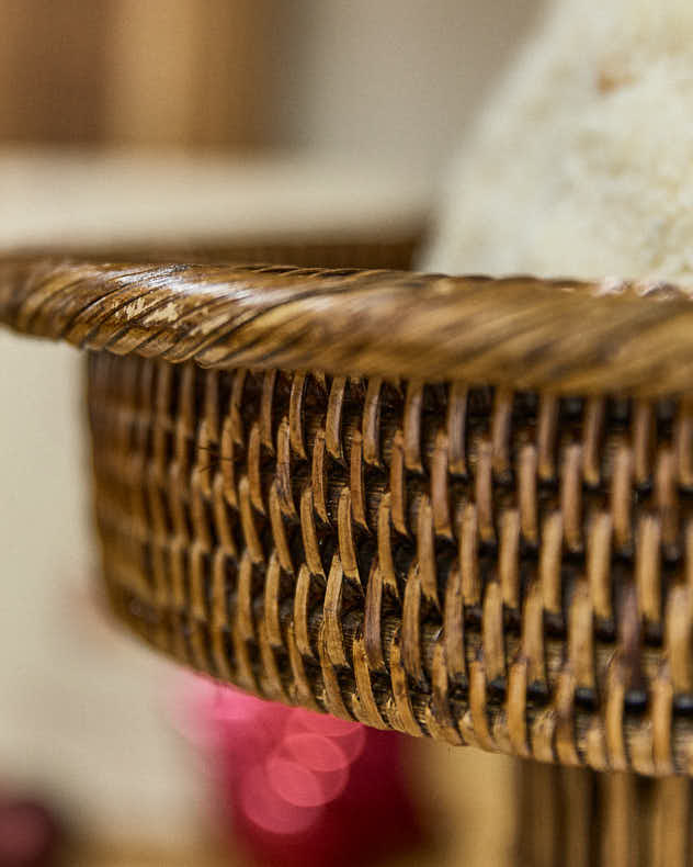 Premium Natural Rattan Display Stand