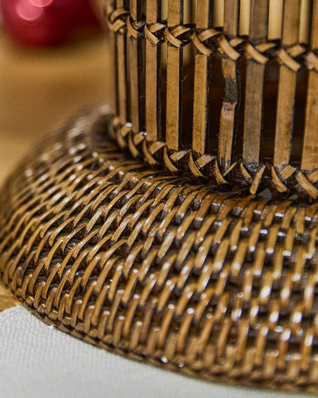 Premium Natural Rattan Display Stand