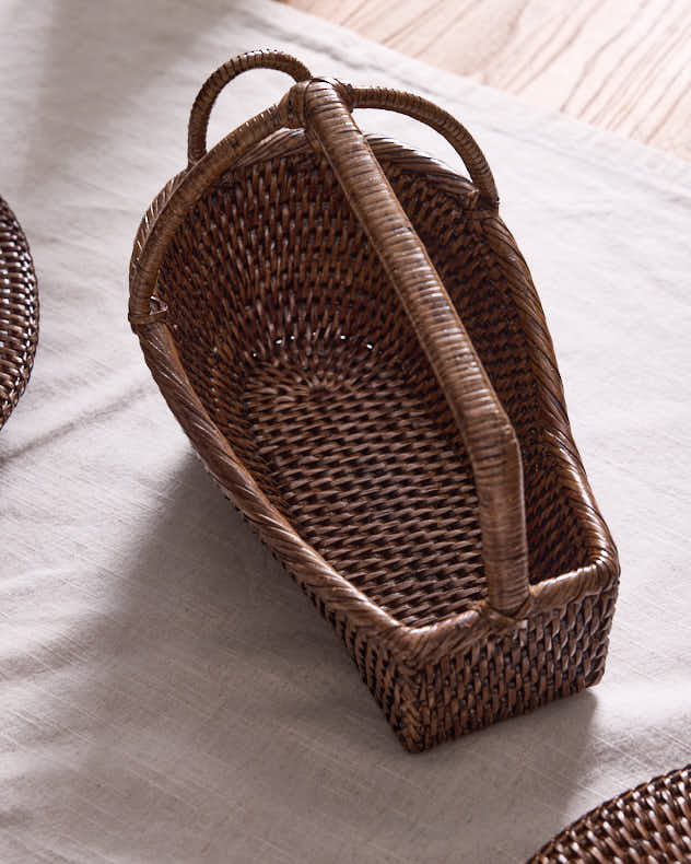 Bottle Holders - Premium Rattan Bottle Caddy